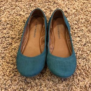 Lucky Brand Teal Emmie Ballet Flats